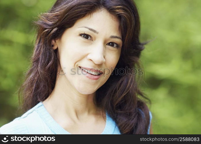 Close-up of a mature woman smiling