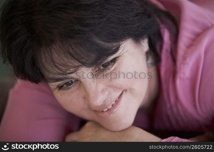 Close-up of a mature woman smiling