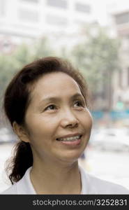 Close-up of a mature woman smiling