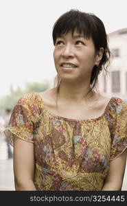 Close-up of a mature woman smiling