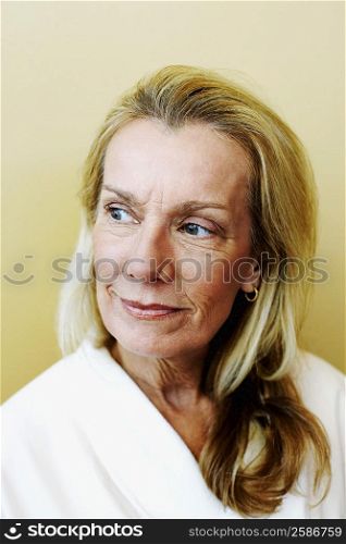 Close-up of a mature woman thinking