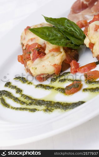 Close-up of a meat dish in a plate