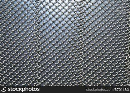 Close-up of a metal fence