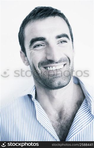 Close-up of a mid adult man smiling