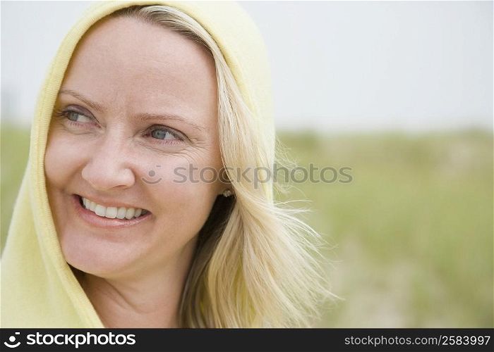 Close-up of a mid adult woman smiling