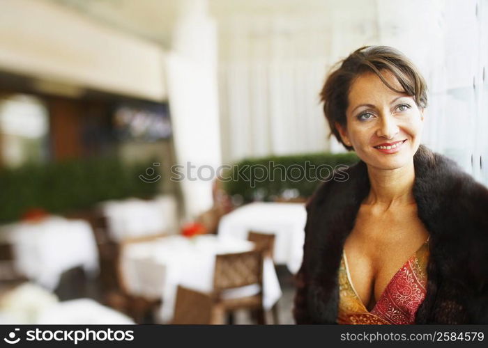 Close-up of a mid adult woman smiling