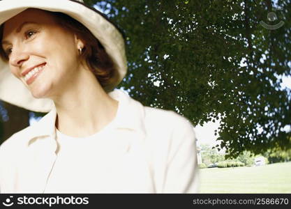 Close-up of a mid adult woman smiling