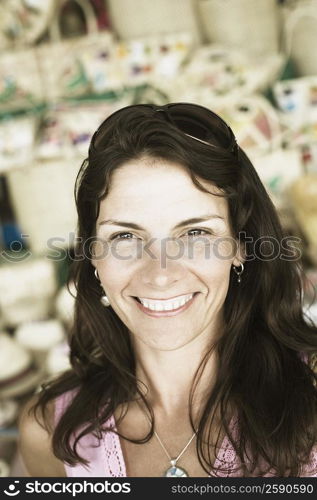 Close-up of a mid adult woman smiling