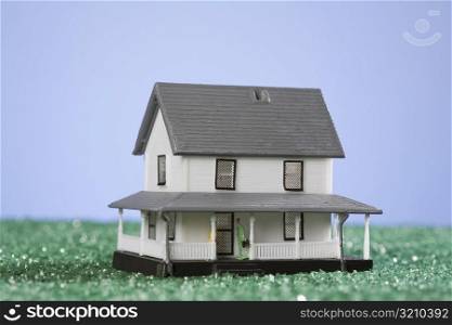 Close-up of a model home