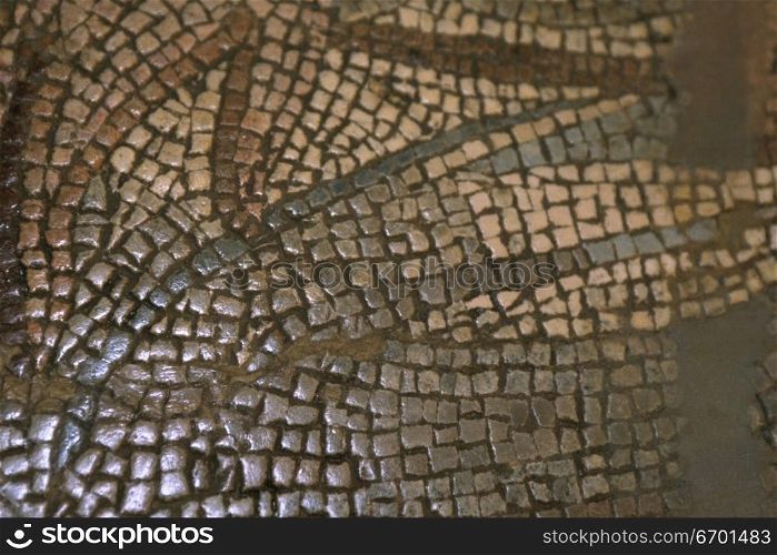 Close-up of a mosaic pattern on a wall