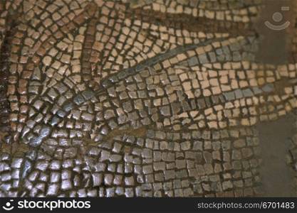 Close-up of a mosaic pattern on a wall