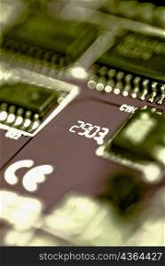Close-up of a mother board