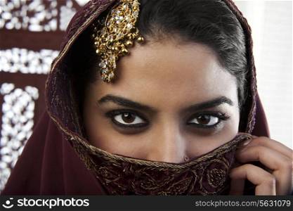 Close-up of a Muslim womans eyes