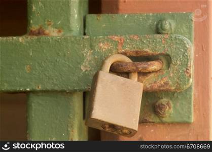 Close-up of a padlock