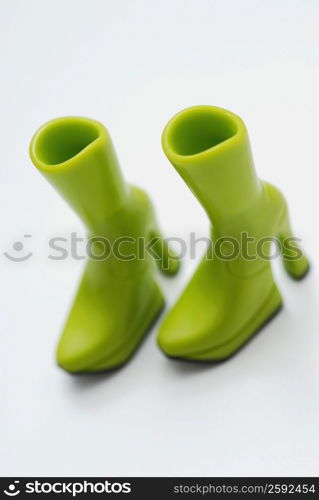 Close-up of a pair of high heel boots