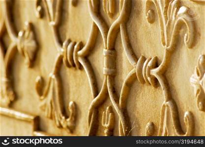 Close-up of a pattern on the wall, Taj Mahal, Agra, Uttar Pradesh, India