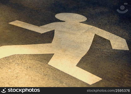 Close-up of a pedestrian crossing sign