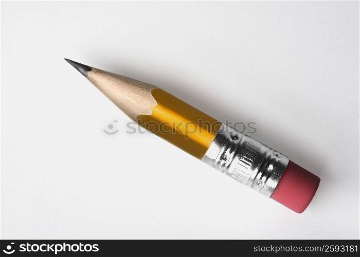 Close-up of a pencil with an eraser