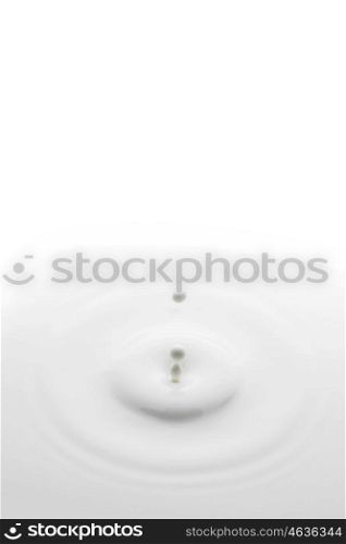 Close-up of a perfect minimalistic milk splash isolated on white