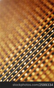 Close-up of a perforated surface