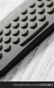 Close-up of a personal data assistant on a form