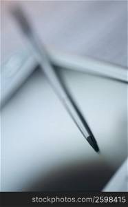 Close-up of a personal data assistant with a digitized pen