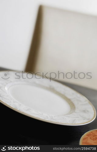 Close-up of a plate on the table