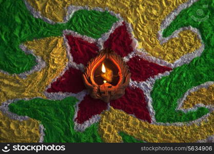 Close-up of a rangoli