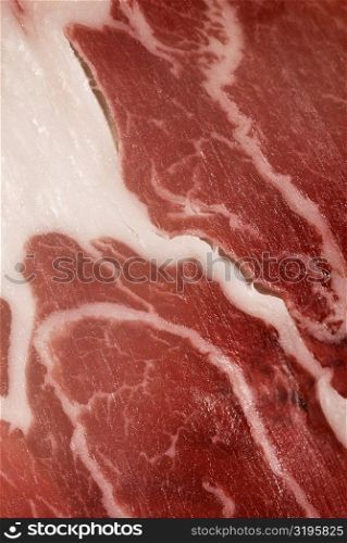 Close-up of a raw beef steak