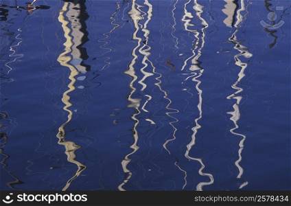 Close-up of a reflection in water