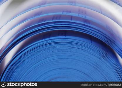 Close-up of a roll of paper