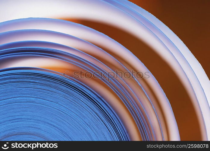 Close-up of a roll of paper
