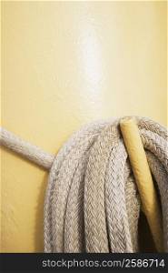 Close-up of a rope hanging on a handle
