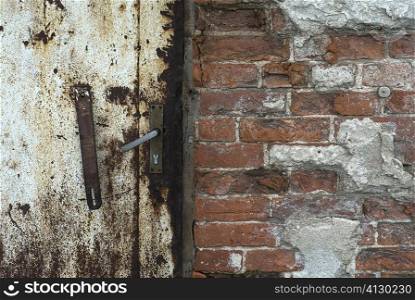 Close-up of a rusty door