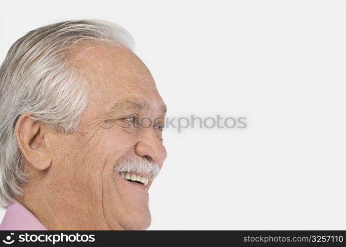 Close-up of a senior man smiling