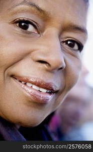 Close-up of a senior woman smiling