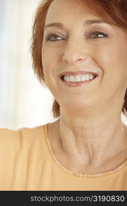 Close-up of a senior woman smiling