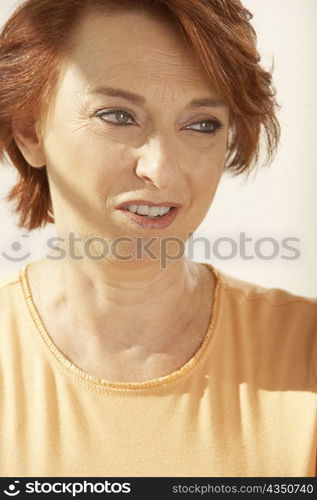 Close-up of a senior woman smiling