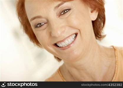 Close-up of a senior woman smiling
