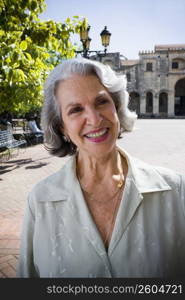 Close-up of a senior woman smiling, Santo Domingo, Dominican Republic