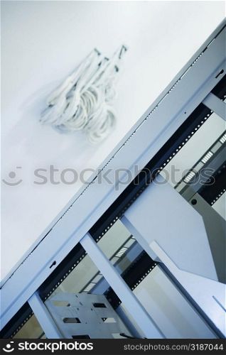 Close-up of a server cabinet