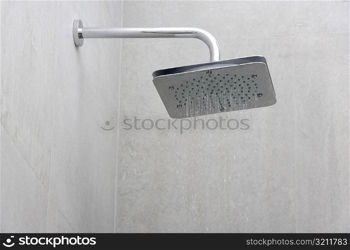 Close-up of a shower in the bathroom