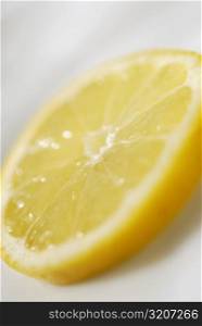 Close-up of a slice of lemon