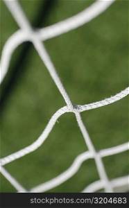 Close-up of a soccer net