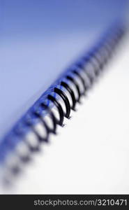 Close-up of a spiral notebook