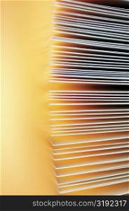 Close-up of a stack of envelopes