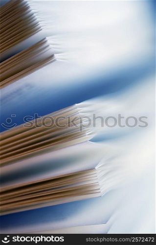 Close-up of a stack of paper