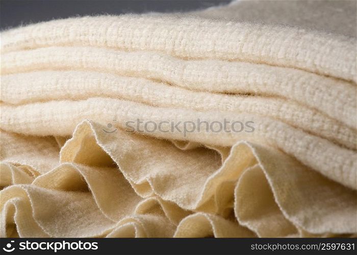 Close-up of a stack of towels