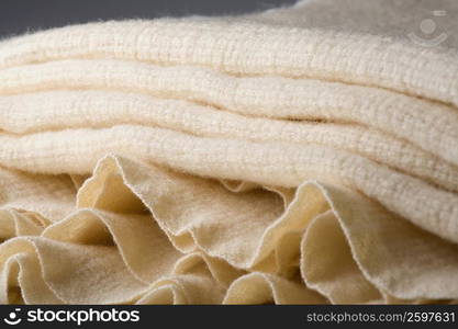 Close-up of a stack of towels