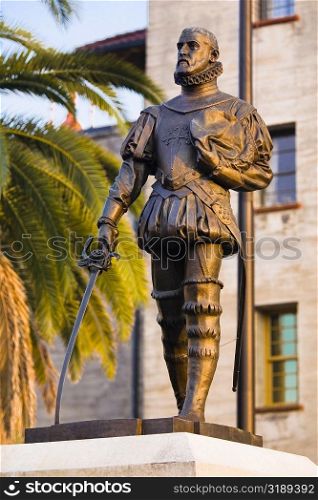 Close-up of a statue, Don Pedro Menendez De Aviles, St. Augustine, Florida, USA
